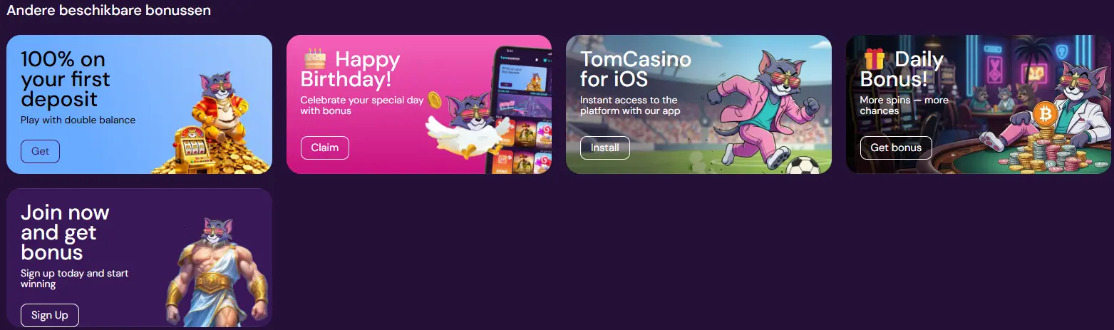 tomcasino bonus